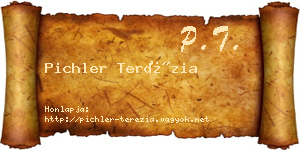 Pichler Terézia névjegykártya